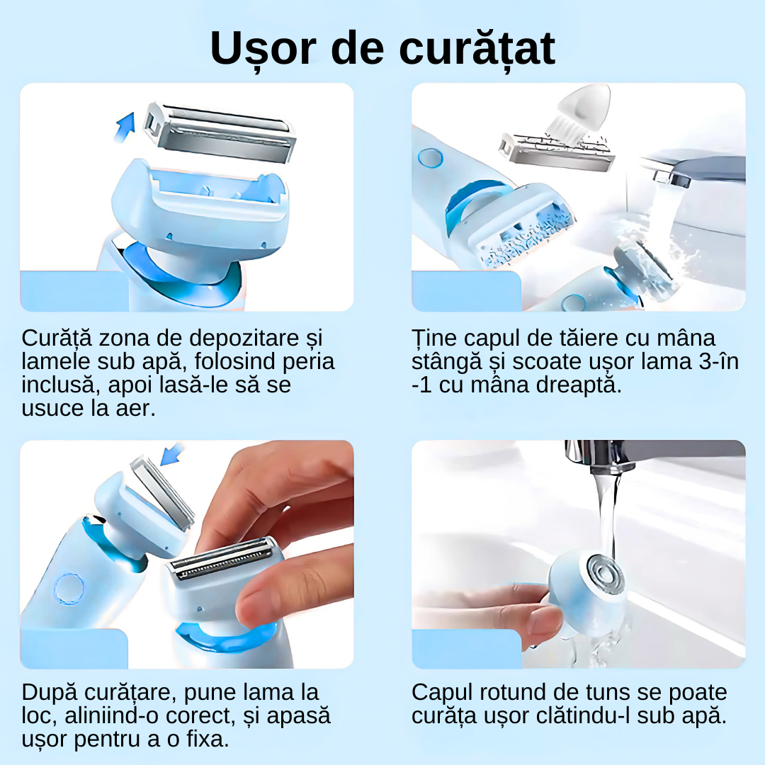 Aparat de ras electric 2 in 1, pentru femei