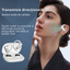 Căști wireless cu traducere AI în 144 de limbi, carcasă LED, Alb