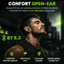 Căști open-ear cu traducere AI în 144 de limbi, display LED, Negru
