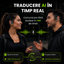 Căști open-ear cu traducere AI în 144 de limbi, display LED, Negru