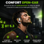 Căști open-ear cu traducere AI în 144 de limbi, display LED, Negru-gri