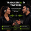 Căști open-ear cu traducere AI în 144 de limbi, display LED, Negru-gri