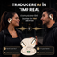 Căști open-ear cu traducere AI în 144 de limbi, display LED, Kaki