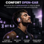 Căști open-ear cu traducere AI în 144 de limbi, display LED, Mov