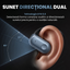 Căști open-ear cu traducere AI în 144 de limbi, display LED, Albastru safir