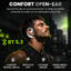 Căști open-ear cu traducere AI în 144 de limbi, display LED, Bej