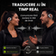 Căști open-ear cu traducere AI în 144 de limbi, display LED, Bej