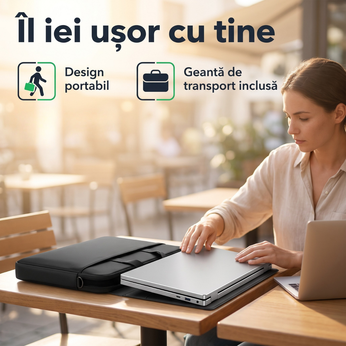 Extensie 2 ecrane laptop 2x15,6 inch, Full HD