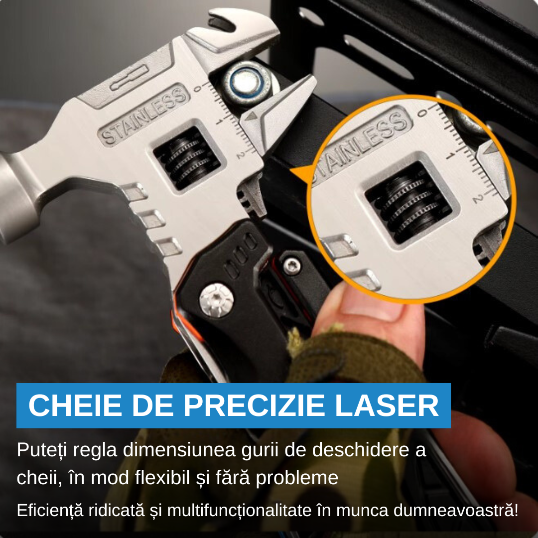 Ciocan multifunctional 19 in 1 de otel