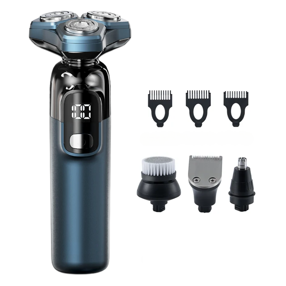 Aparat de ras Komingdon, profesional pentru barbati, albastru/gri/negru