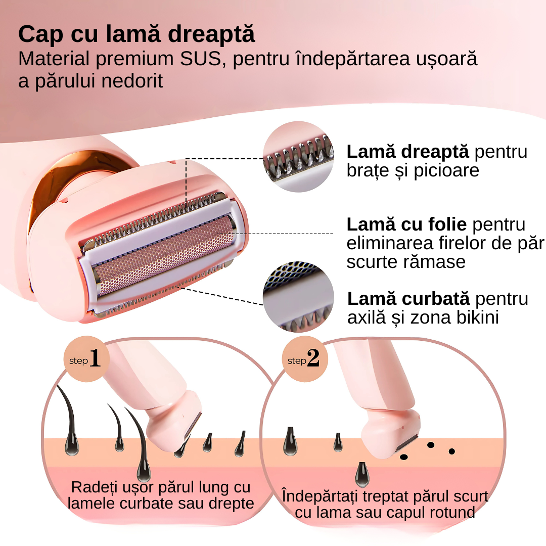 Aparat de ras electric 2 in 1, pentru femei