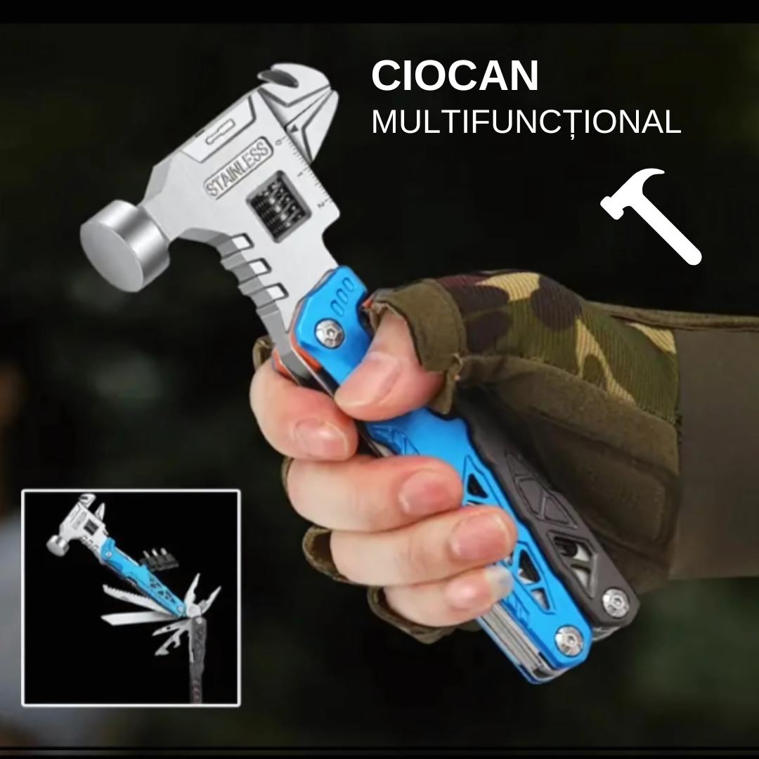 Ciocan multifunctional 19 in 1 de otel