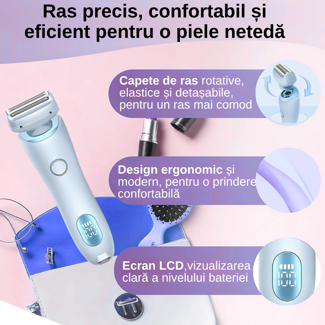Aparat de ras electric 2 in 1, pentru femei