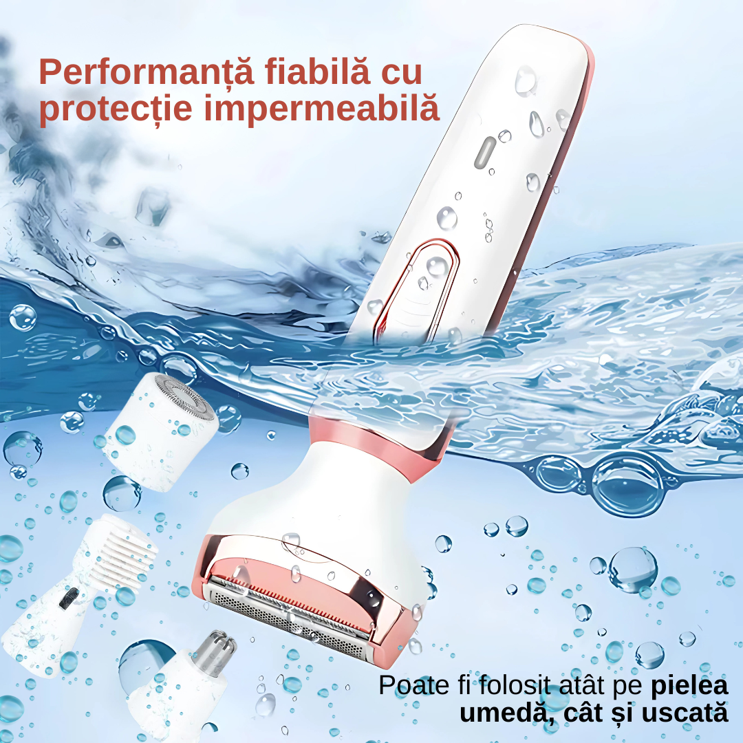 Aparat de ras electric Alb-Roz pentru femei 4 in 1