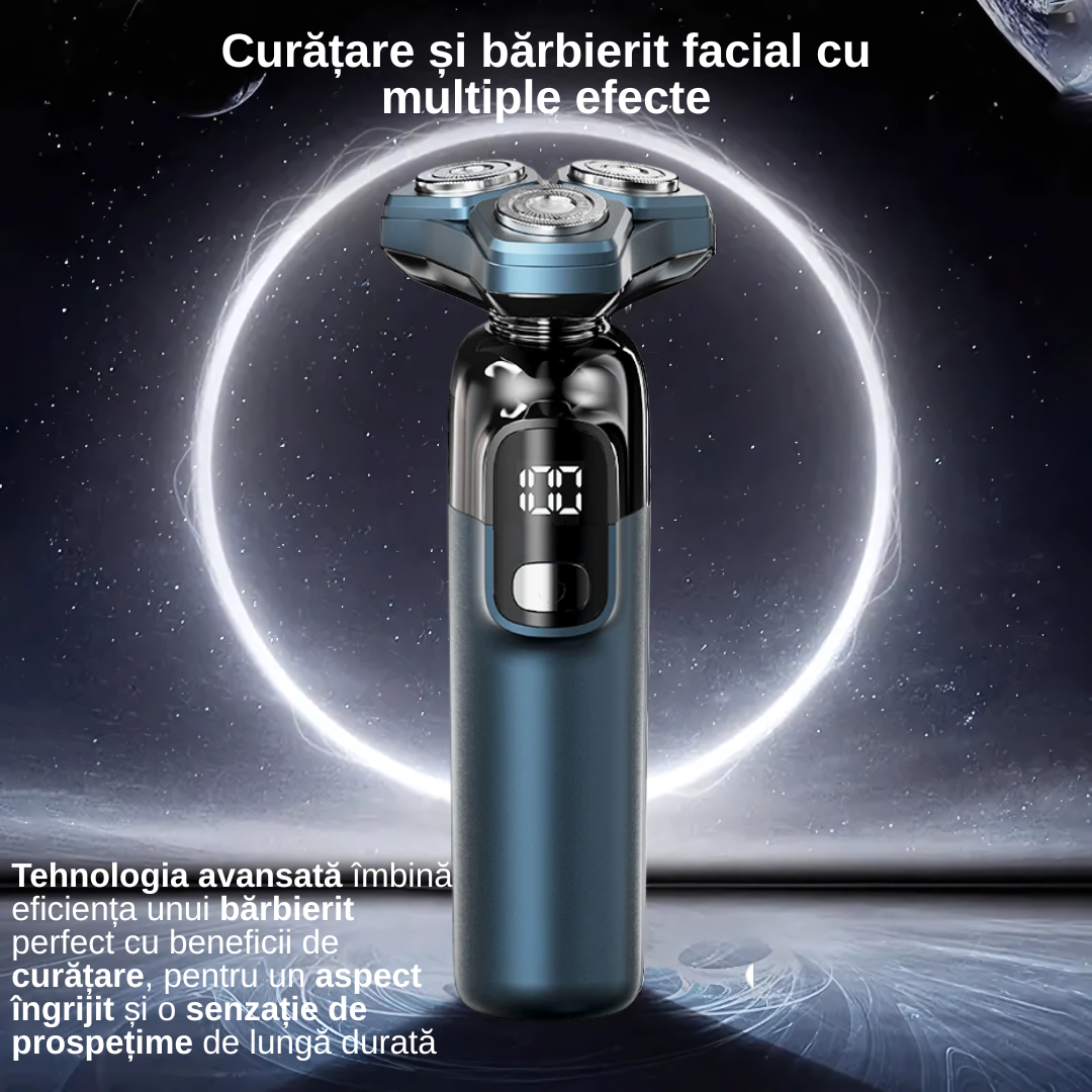 Aparat de ras Komingdon, profesional pentru barbati, albastru/gri/negru