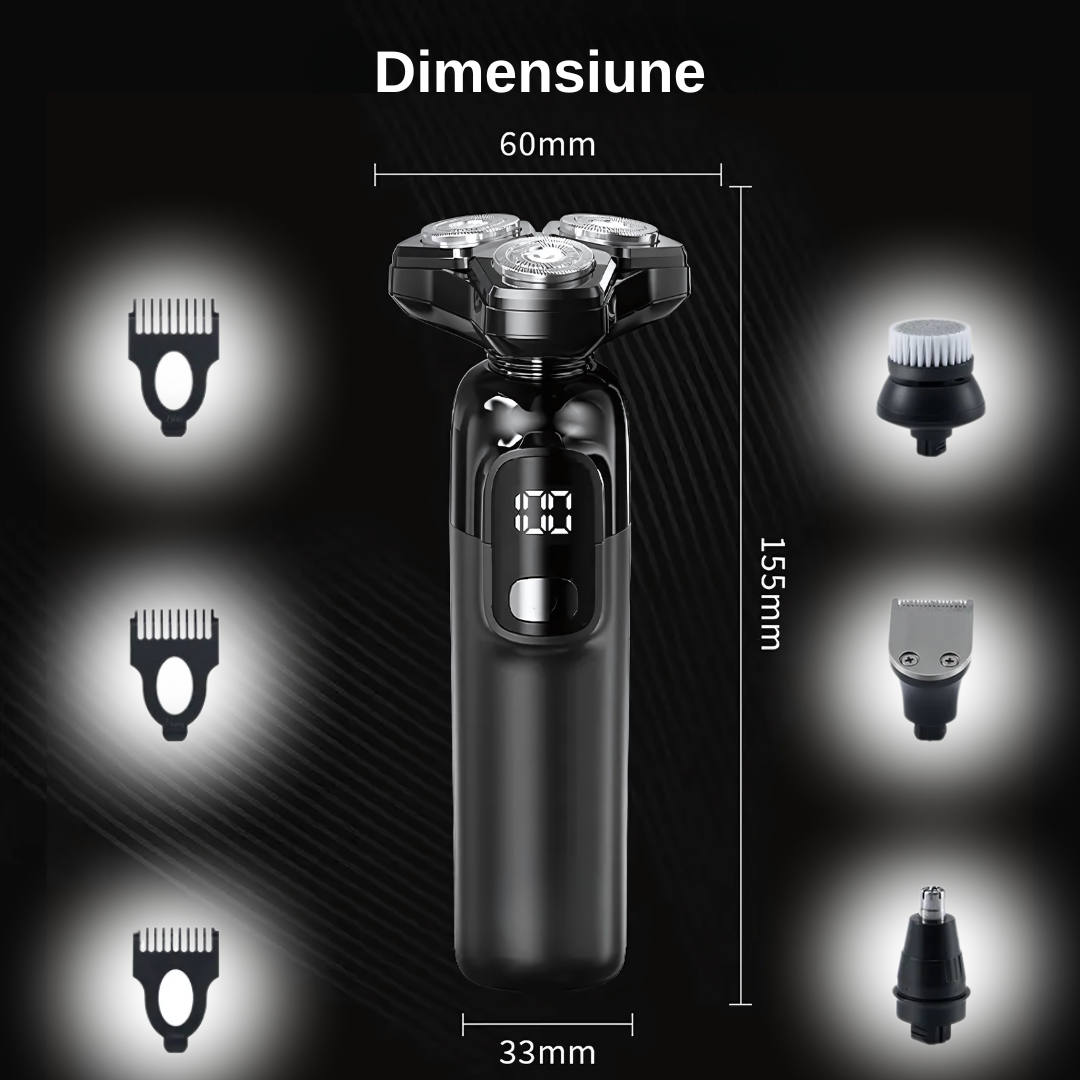 Aparat de ras Komingdon, profesional pentru barbati, albastru/gri/negru
