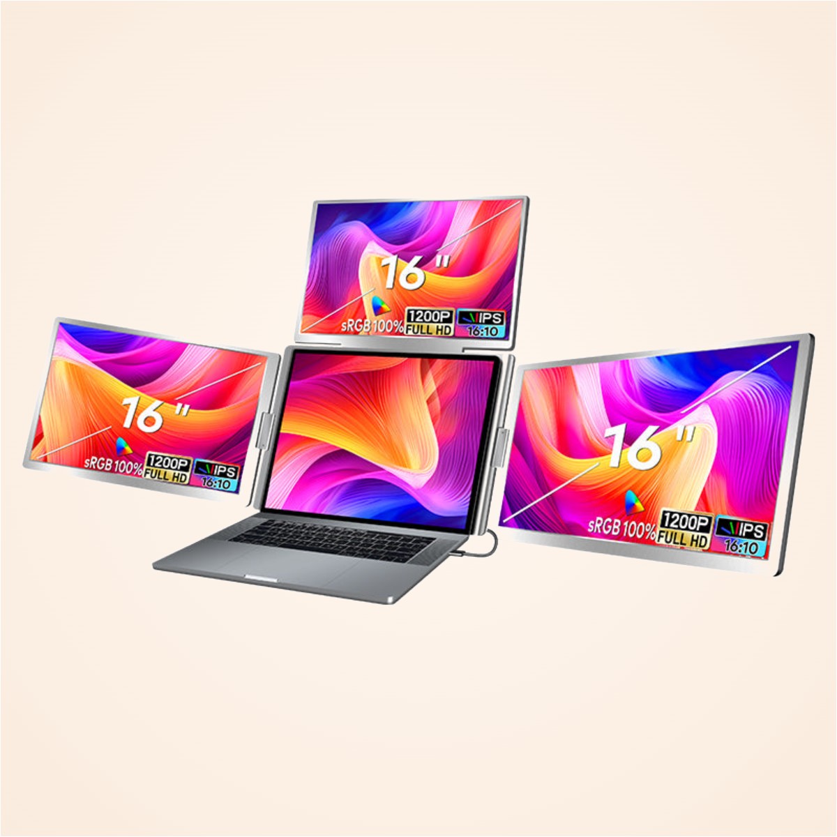 Extensie 3 ecrane laptop 3x16 inch, Full HD