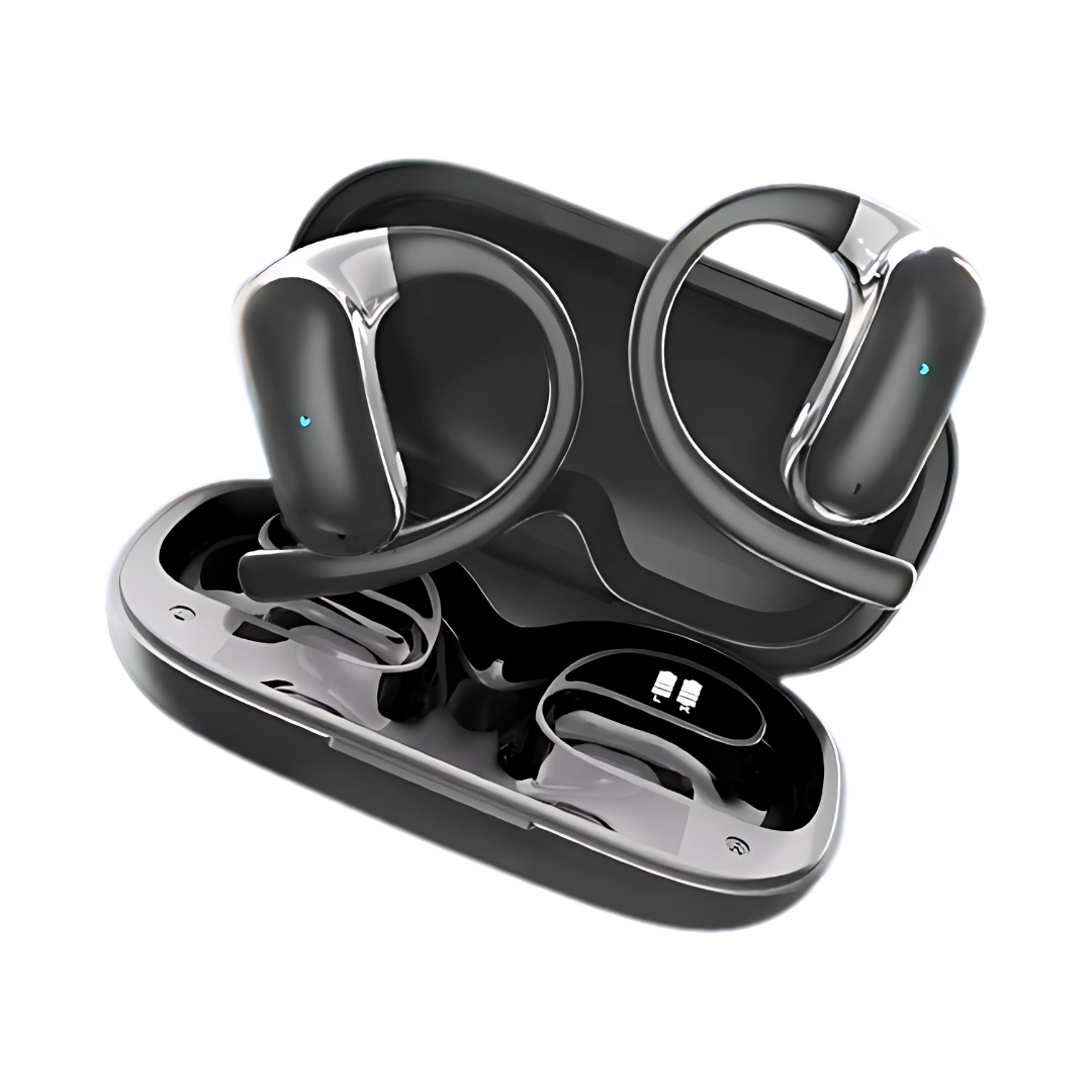 Casti inteligente Bluetooth cu AI si traducator in timp real, Alb/Negru