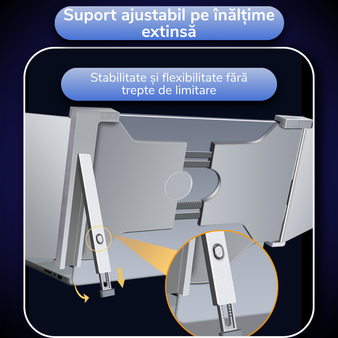 Monitor extensibil, portabil, pentru laptop, 14 inch