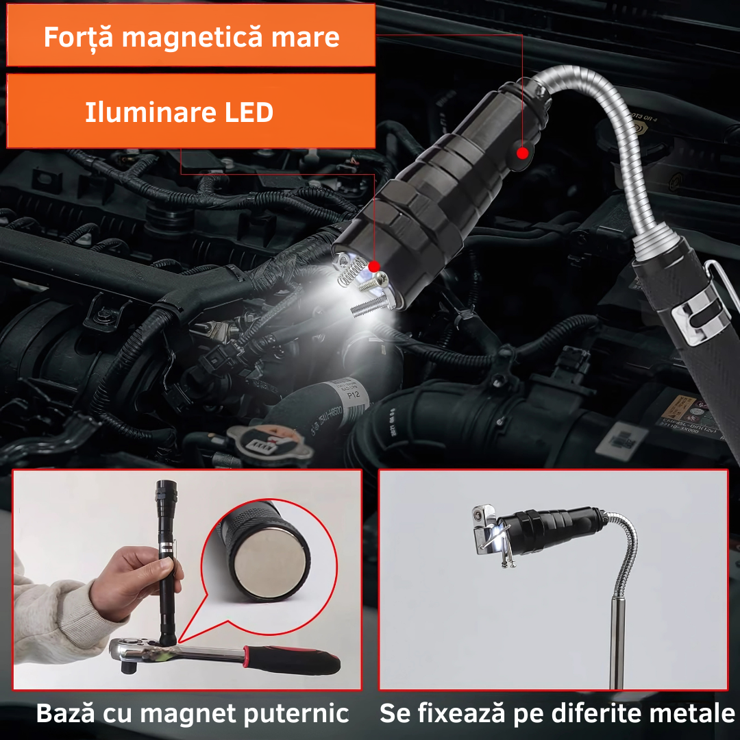 Lanterna telescopica LED multifunctionala